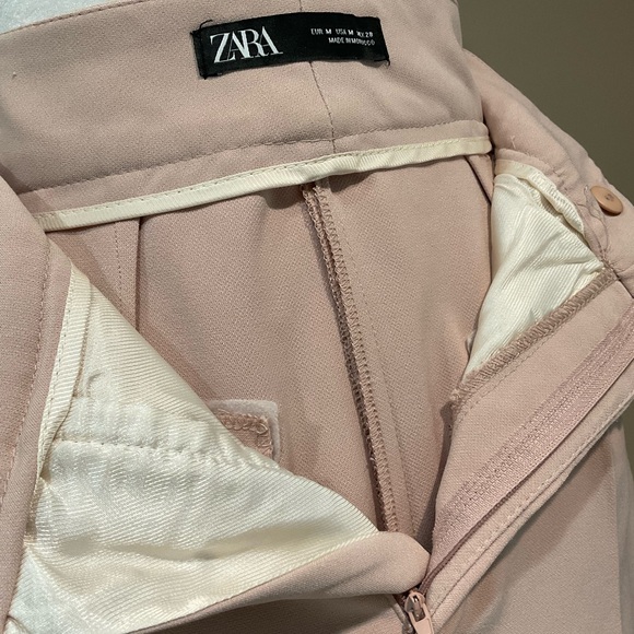 Zara pleated ankle Pants in Light Pink size M - Picture 5 of 8